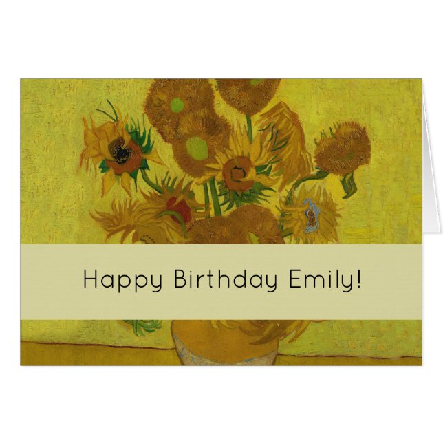 Vincent Van Gogh 15 Zonnebloemen Schilderij (Voorkant Horizontaal)