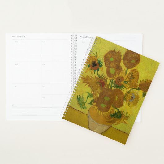 Vincent Van Gogh 15 Zonnebloemen Schilderij Planner (Display)