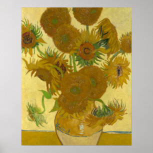 Vincent Van Gogh 15 Zonnebloemen Schilderij Poster