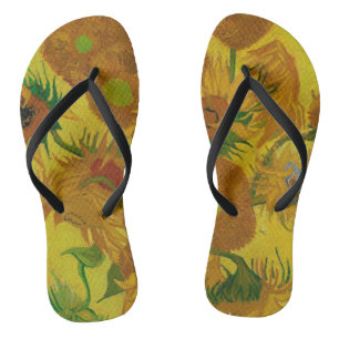 Vincent Van Gogh 15 Zonnebloemen Schilderij Teenslippers