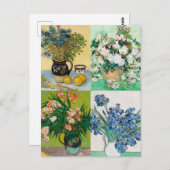 Vincent Van Gogh, 1800, bloemenkollage Briefkaart (Voorkant / Achterkant)