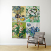 Vincent Van Gogh, 1800, bloemenkollage Wandkleed (In situ)