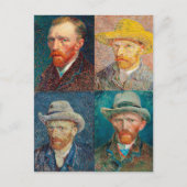 Vincent Van Gogh 1887 Self Portrait Collage Briefkaart (Voorkant)