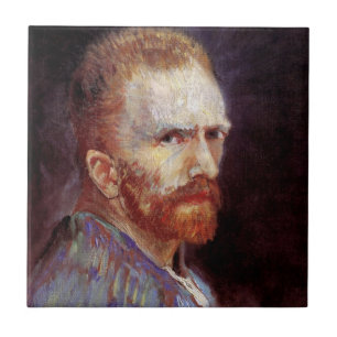 Vincent Van Gogh - 1887 Self Portrait Painting Tegeltje