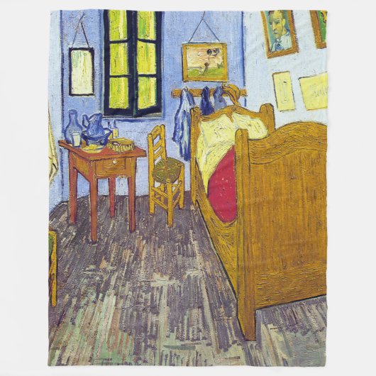 Vincent van Gogh 1888 de slaapkamer in Arles Fleece Deken (Voorkant)