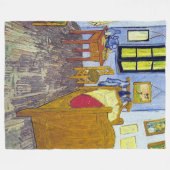 Vincent van Gogh 1888 de slaapkamer in Arles Fleece Deken (Voorkant (Horizontaal))