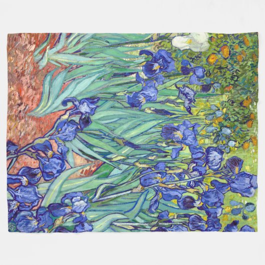 Vincent Van Gogh 1898 Irises Fleece Deken (Voorkant (Horizontaal))