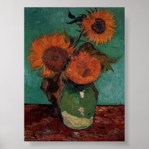 Vincent van Gogh 3 Zonnebloemen Kunstschilderij Pr Poster