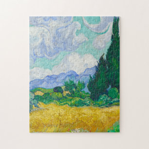 Vincent van Gogh - A Wheatfield, met Cypresses Legpuzzel