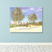 Vincent van Gogh - Aan de rand van Parijs Canvas Afdruk (Insitu (Houten vloer))