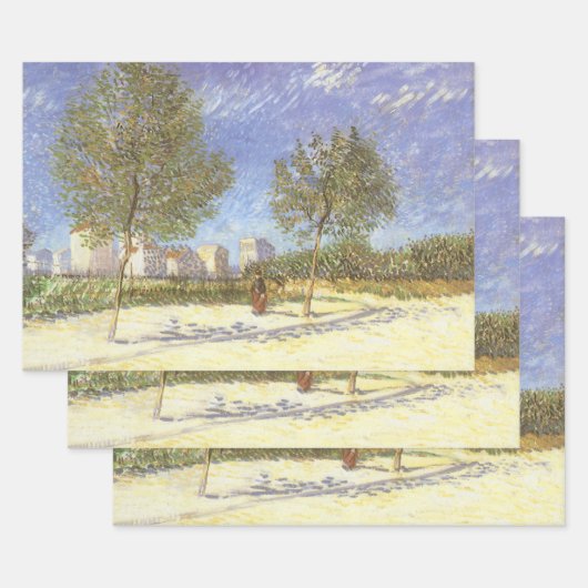 Vincent van Gogh - Aan de rand van Parijs Inpakpapier Vel (Set)