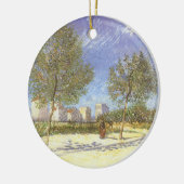 Vincent van Gogh - Aan de rand van Parijs Keramisch Ornament (Links)