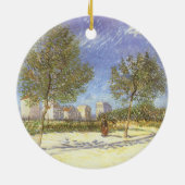 Vincent van Gogh - Aan de rand van Parijs Keramisch Ornament (Achterkant)