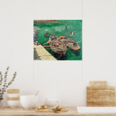 Vincent van Gogh | Aanlandingsfase met boten, 1888 Poster (Keuken)