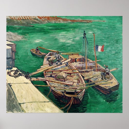 Vincent van Gogh | Aanlandingsfase met boten, 1888 Poster (Voorkant)