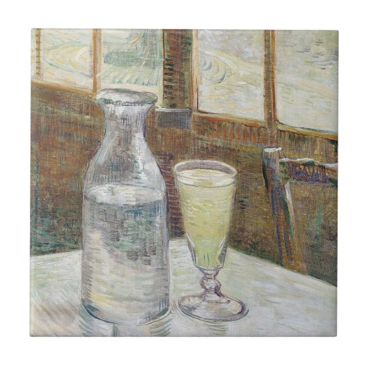 Vincent van Gogh Absinthe beroemd schilderij Tegeltje (Voorkant)