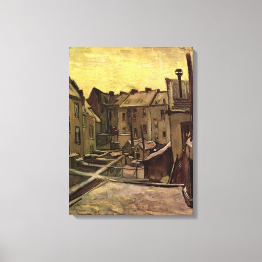 Vincent van Gogh, Achtererven van oude huizen, Ant Canvas Afdruk (Voorkant)