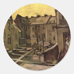 Vincent van Gogh, Achtererven van oude huizen, Ant Ronde Sticker