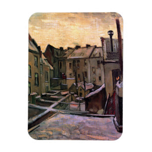 Vincent van Gogh - achterhoede van oude huizen Magneet
