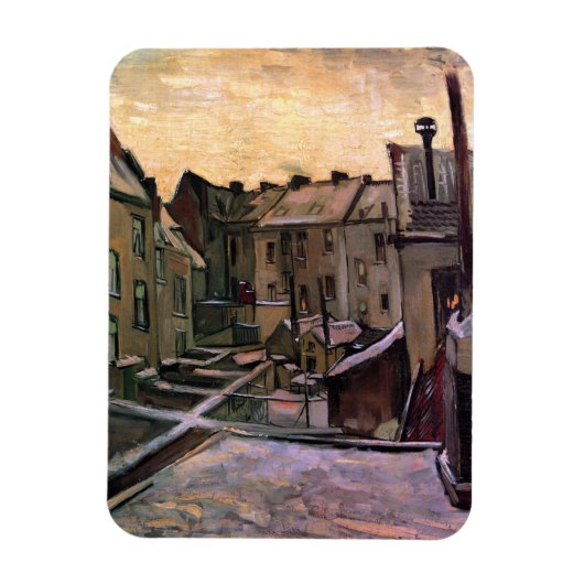 Vincent van Gogh - achterhoede van oude huizen Magneet (Verticaal)