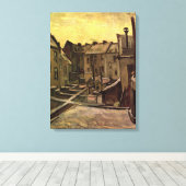 Vincent van Gogh, Achtertuin van oude huizen, Antw Canvas Afdruk (Insitu (Houten vloer))