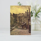 Vincent van Gogh, Achtertuin van oude huizen, Antw Kaart (Staand voorkant)