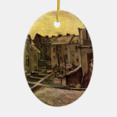 Vincent van Gogh, Achtertuin van oude huizen, Antw Keramisch Ornament (Voorkant)