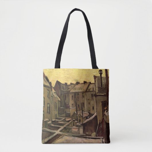 Vincent van Gogh, Achtertuin van oude huizen, Antw Tote Bag (Voorkant)