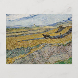 Vincent van Gogh, afgesloten veld met ploegman Briefkaart