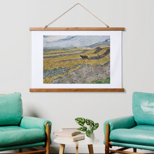 Vincent van Gogh, afgesloten veld met ploegman Hangend Wandkleed (Woonkamer)