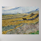 Vincent van Gogh, afgesloten veld met ploegman Poster (Voorkant)