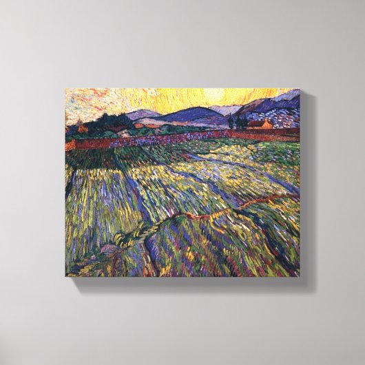 Vincent van Gogh - afgesloten veld met stijgende z Canvas Afdruk (Voorkant)