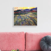 Vincent van Gogh - afgesloten veld met stijgende z Canvas Afdruk (Insitu (Woonkamer))