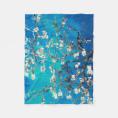 Vincent Van Gogh Almond Blossom Bright Turquoise Fleece Deken (Voorkant)