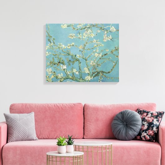 Vincent van Gogh - Almond Blossom Canvas Afdruk (Insitu (Woonkamer))