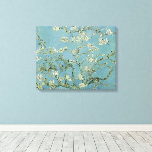 Vincent van Gogh - Almond Blossom Canvas Afdruk (Insitu (Houten vloer))