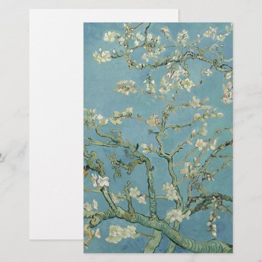 Vincent Van Gogh Almond Blossom Floral Painting Briefpapier (Voorkant / Achterkant)