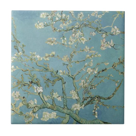 Vincent Van Gogh Almond Blossom Floral Painting Tegeltje (Voorkant)