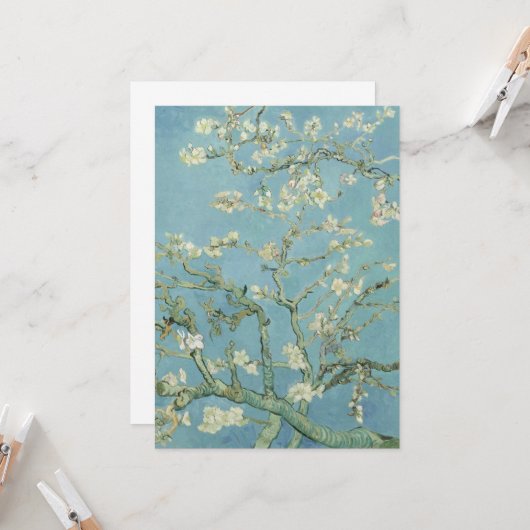 Vincent Van Gogh - Almond blossom Kaart (Voorkant / Achterkant in situ)
