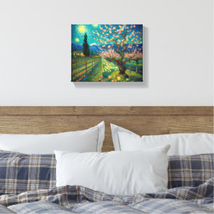 Vincent van Gogh Almond Blossom Landschap Uitzicht Canvas Afdruk