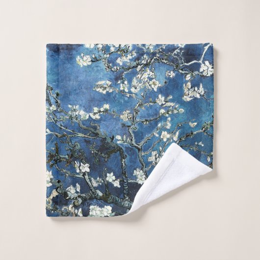 Vincent Van Gogh Almond Blossom Navy Blue Bad Handdoek (Wasdoekje)