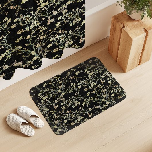 Vincent Van Gogh Almond Blossom on Black Badmat