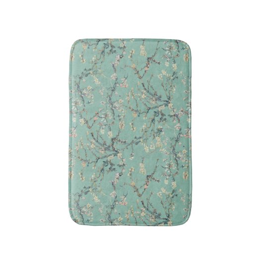 Vincent Van Gogh Almond Blossom on Mint Green Badmat (Voorkant Verticaal)