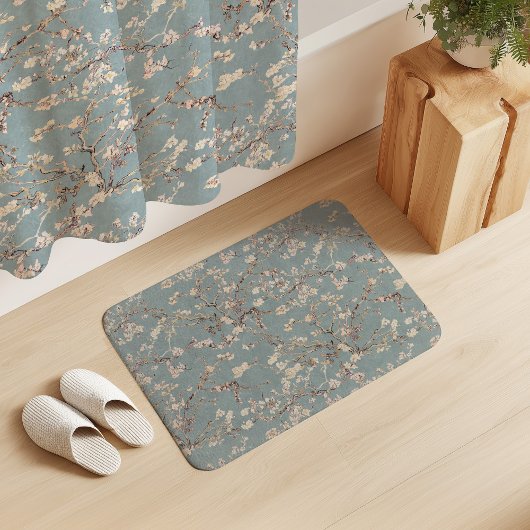 Vincent Van Gogh Almond Blossom on Mint Green Badmat