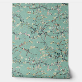 Vincent Van Gogh Almond Blossom on Mint Green Behang