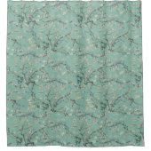 Vincent Van Gogh Almond Blossom on Mint Green Douchegordijn (Voorkant)