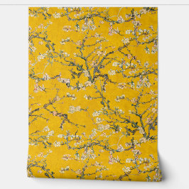 Vincent Van Gogh Almond Blossom on Naples Yellow Behang