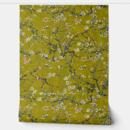 Vincent Van Gogh Almond Blossom on Oregano Green Behang