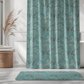 Vincent Van Gogh Almond Blossom on Robin Egg Blue Douchegordijn