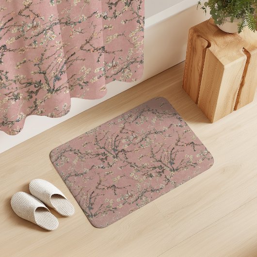 Vincent Van Gogh Almond Blossom on Rose Pink Badmat